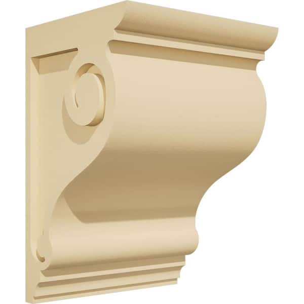 Ekena Millwork Standard Scroll 7 in. W x 10 in. H x 6 in. D Signature Urethane Polyurethane Corbel