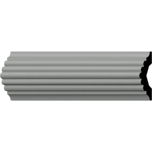 Ekena Millwork SAMPLE - 1-1/8 in. x 12 in. x 3 in. Urethane Reeded Panel Moulding