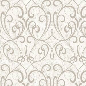 Kyoto Cork Damask Cream / Pale Gold Wallpaper