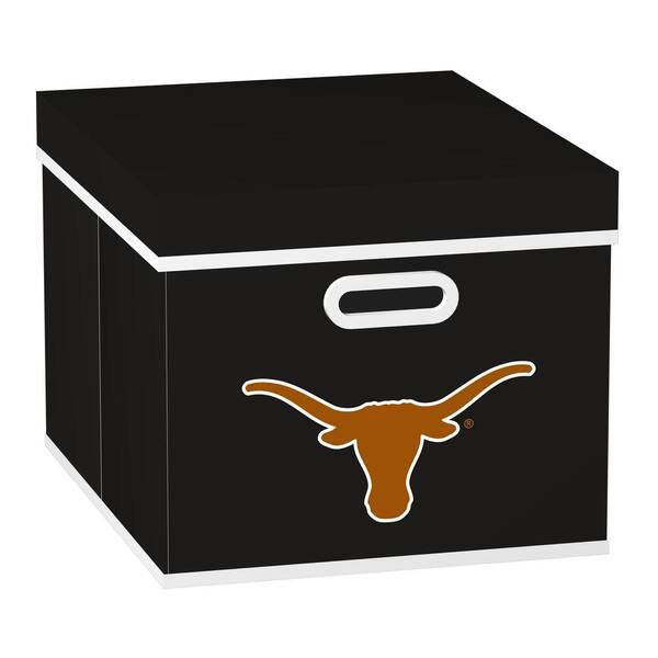 MyOwnersBox College STACKITS University of Texas 12 in. x 10 in. x 15 in. Stackable Black Fabric Storage Cube