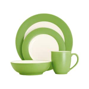 Colorwave Apple 4-Piece (Green) Stoneware Rim Place Setting, Service for 1