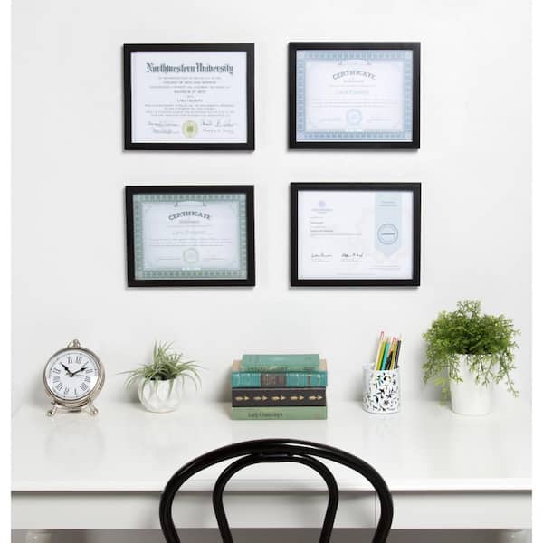 Gallery 8.5 in. x 11 Black Picture Frame (Set of 4)