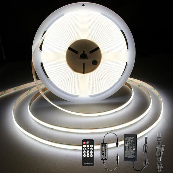 BIBIVIS 32.8-ft. 6000K Daylight Super Bright COB Integrated LED