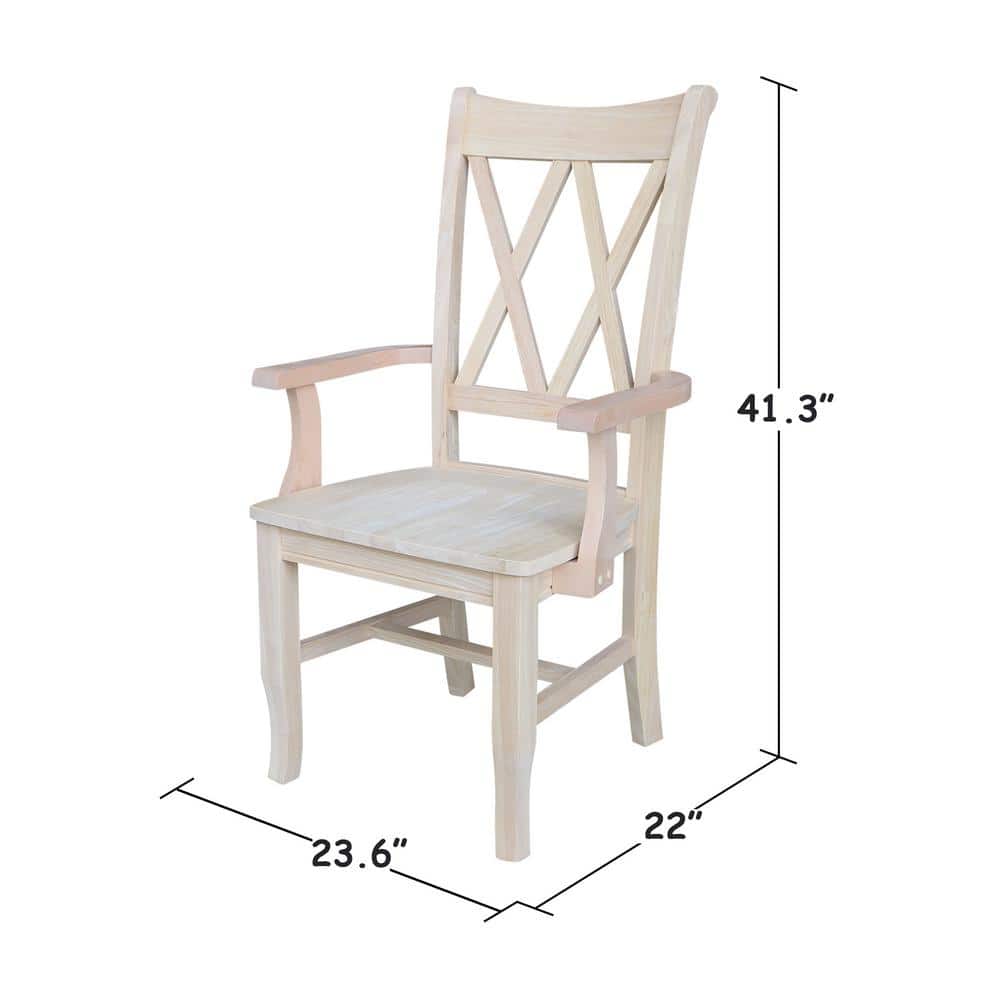Chiavari High Cross Back Side Chair in Classic Brown Wood