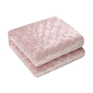 Blush Solid Color Queen Polyester Duvet Cover Set