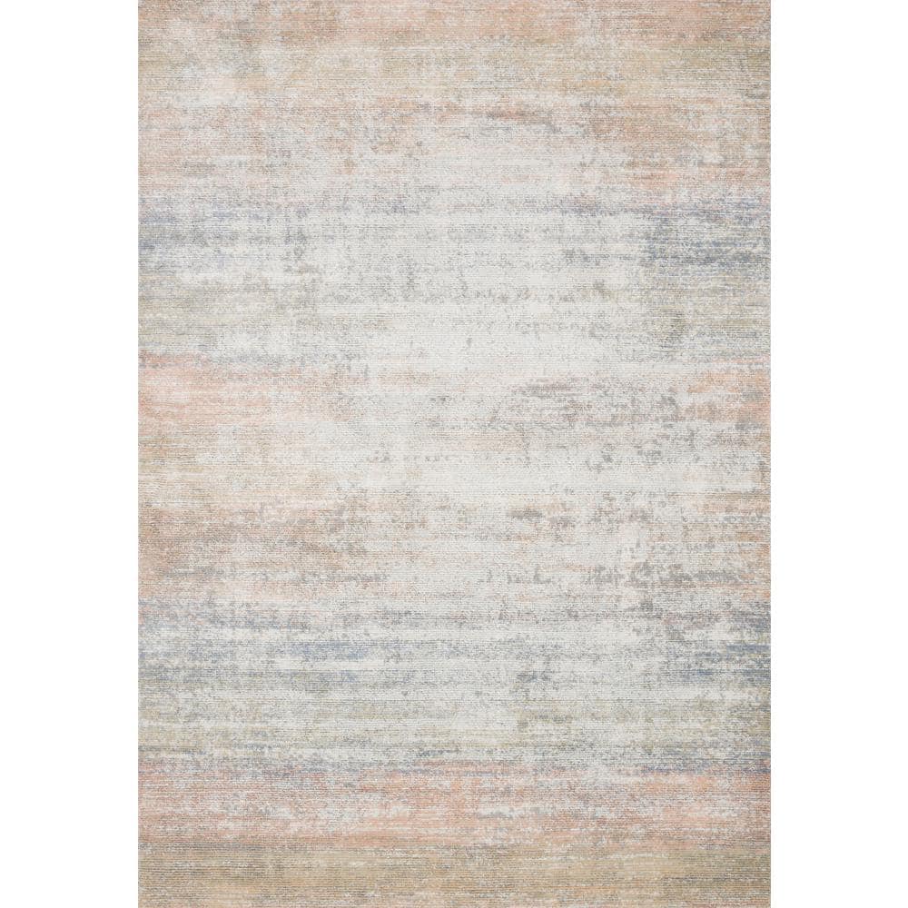 Lucia Mist Blue and Beige Rectangular Area Rug
