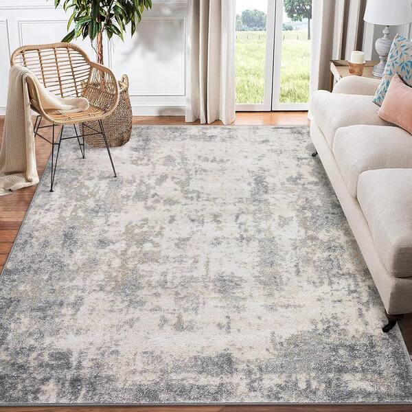 8 x 10 ft, Light Gray New Area Rug H Home Decorative popular Art Soft Carpet Collectible