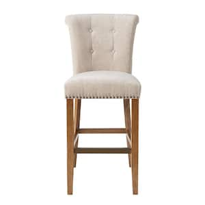 Weldon 30 in. Cream Wood Bar Stool