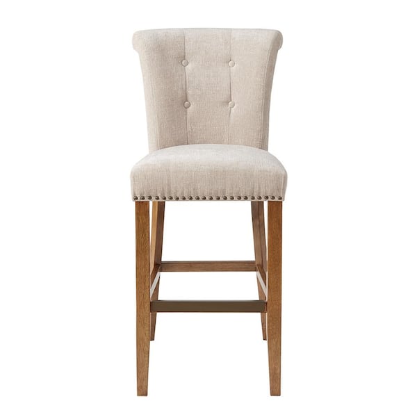 Weldon 30 in. Cream Wood Bar Stool