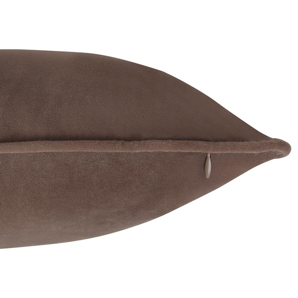 Dark Brown Textured Velvet Pillows Cover, Luxury Brown Velvet