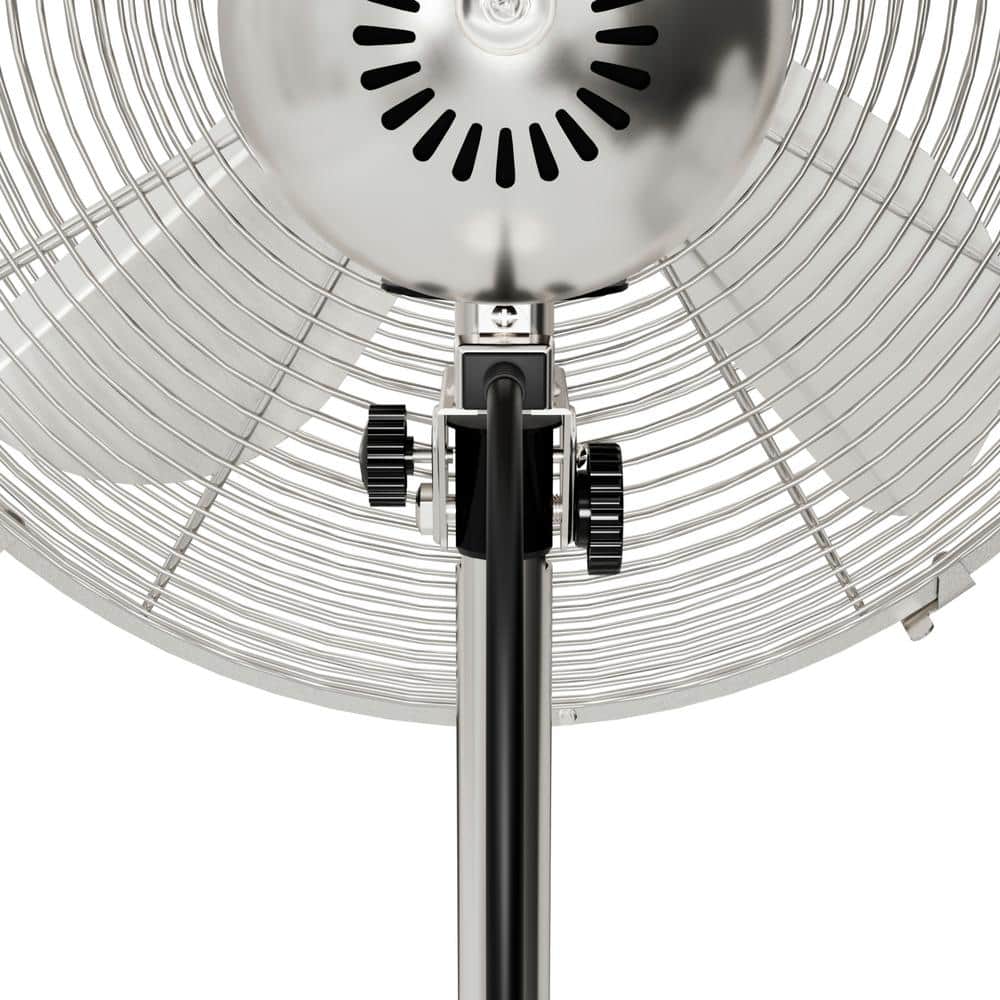 Hunter 48" Brushed Nickel Metal Oscillating Pedestal Fan