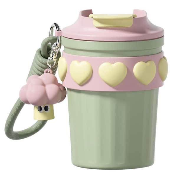 12 oz. Green Stainless Steel Travel Mug Cup Family Portable Leak Proof  Thermal Drinkware Coffee Cup with Lid 1 Piece 29ESA05674 - The Home Depot