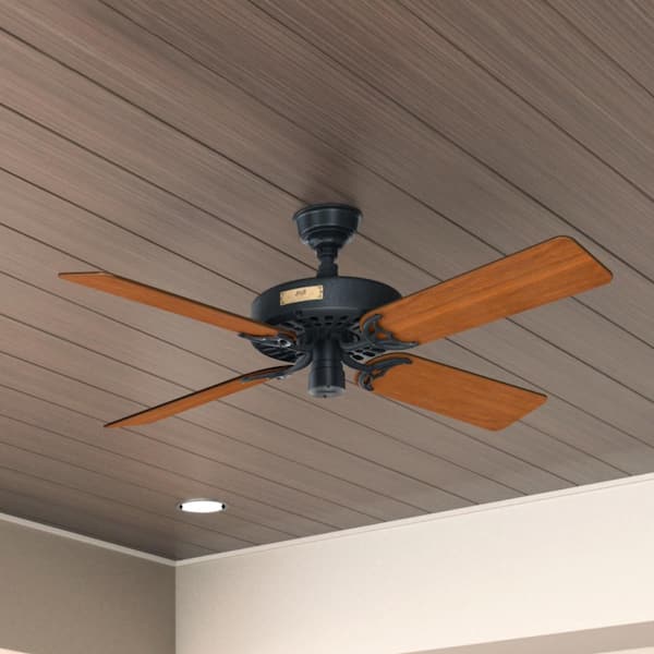 Original 52 in. Indoor/Outdoor Black Ceiling Fan For Patios or Bedrooms