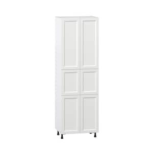 Alton Painted White Recessed Assembled Pantry Kitchen Cabinet with 5 Shelves (30 in. W x 94.5 in. H x 24 in. D)