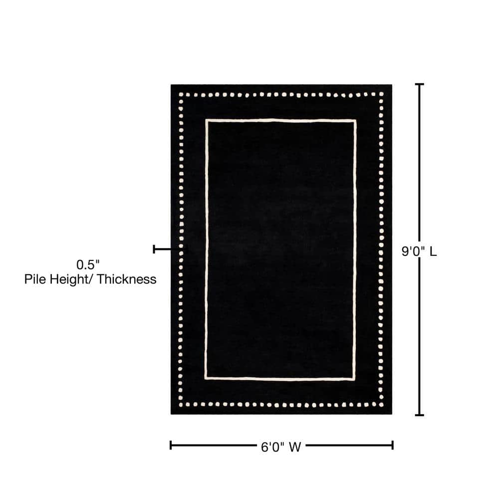 Ivory Elegance 6' x 9' Hand-Tufted Wool and Viscose Blend Area Rug