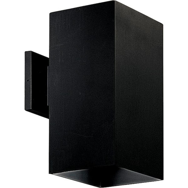 Square Collection 6" Matte Black Aluminum Outdoor Wall Lantern Light