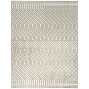 Astra Machine Washable Sage 7 ft. x 9 ft. Moroccan Transitional Area Rug