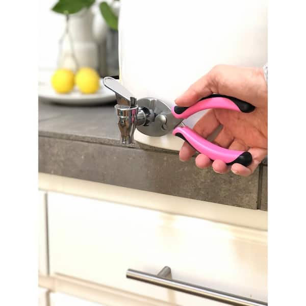 Apollo 8 in., 6.5 in. and 6 in. Pliers Set in Pink (3-Piece