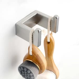 4-Piece Stainless Steel Bath Hardware Set with Towel Bar Toilet Paper Holder Towel Hook, in Brushed Nickel