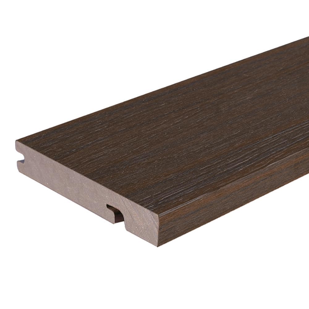 UltraShield Naturale Columbus Series 1 in. x 6 in. x 16 ft. Spanish Walnut 