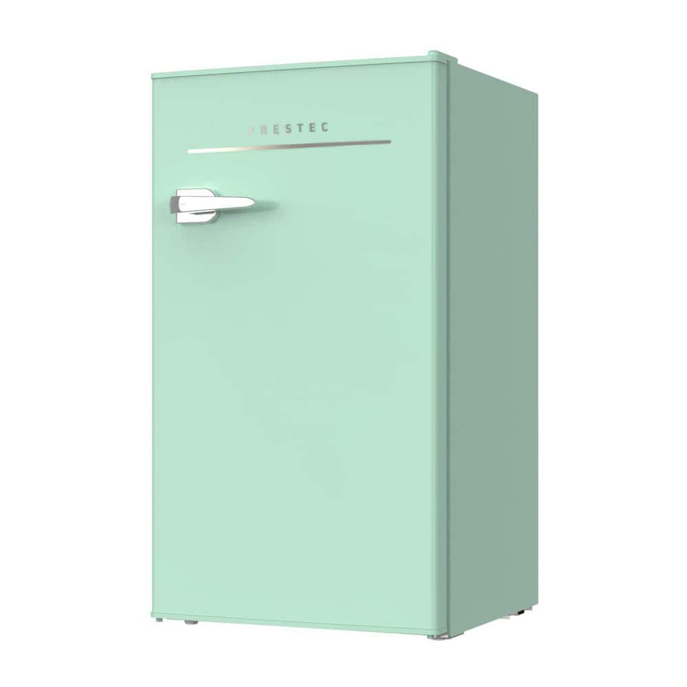 16.73 in. 3.1 cu.ft. Mini Refrigerator in Green with Compact Freezer, Adjustable Temperature Stainless Steel