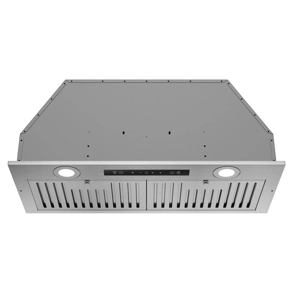 30 in. 350 Max Blower CFM Ducted Under-Cabinet Range Hood with LED Light in Stainless Steel, Silver