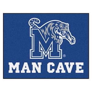 Memphis Man Cave Blue 3 ft. x 3.5 ft. All-Star Area Rug