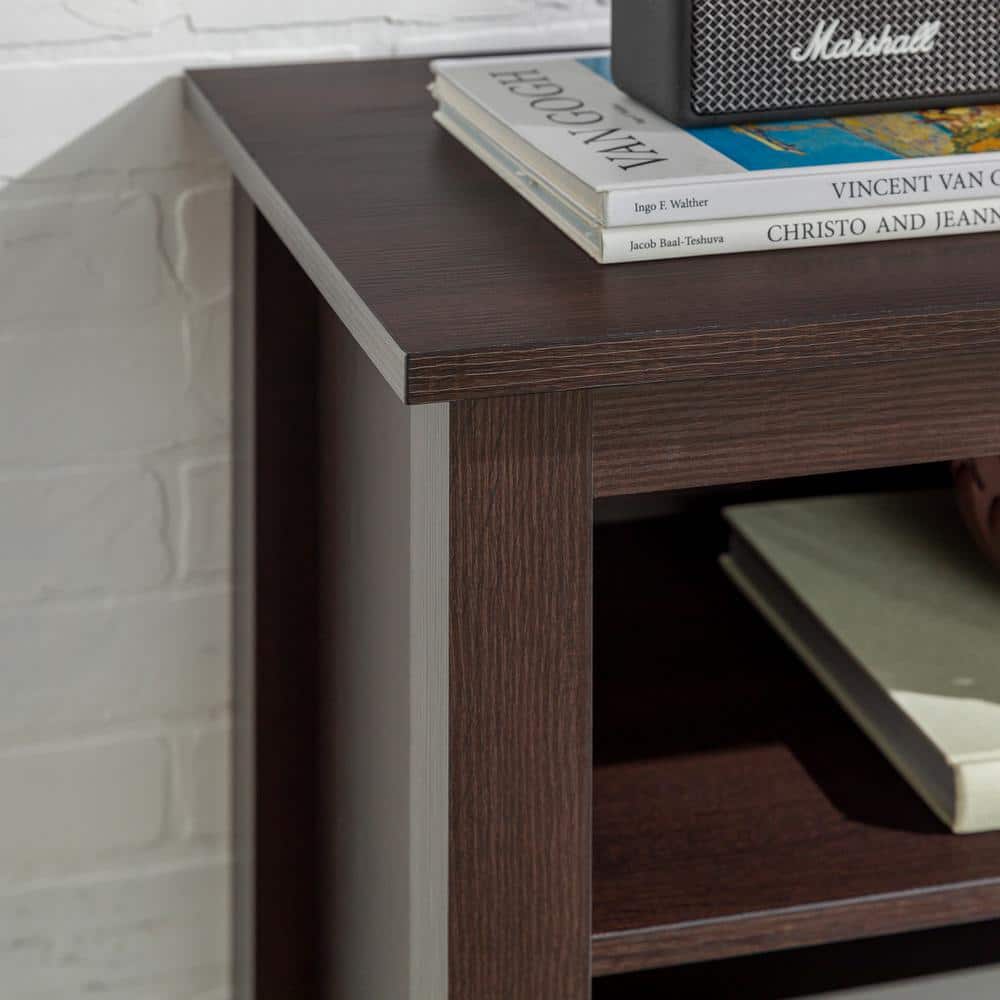 Espresso 58'' Freestanding MDF TV Stand with Adjustable Shelves