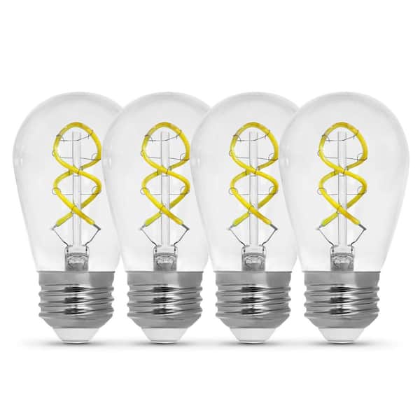 redaktionelle protektor papir Feit Electric 11-Watt Equivalent S Filament S14 String Light LED Light  Bulb, Warm White 2100K (4-Pack) S14/S/FILED/4 - The Home Depot