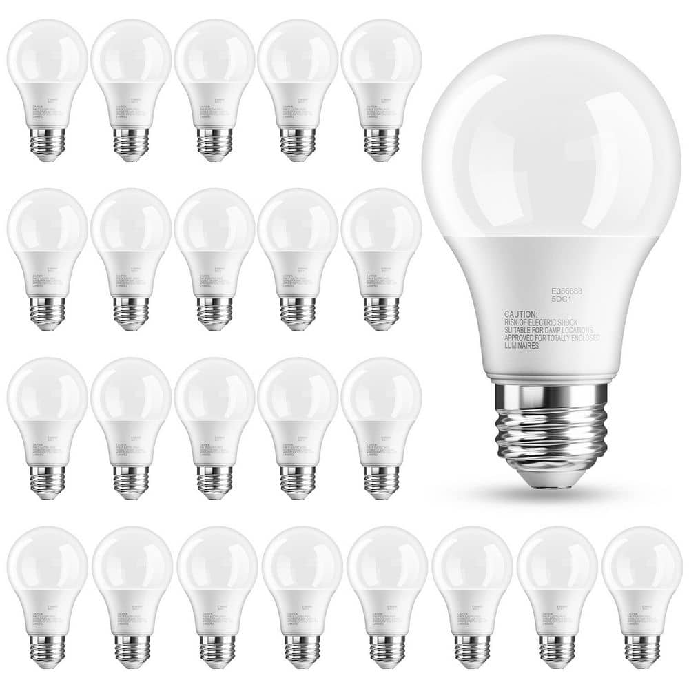 60-Watt Equivalent A19 standard Bulb Shape Non-Dimmable LED Light Bulb 5000K Daylight (24-Pack) price history on PriceWatchPro