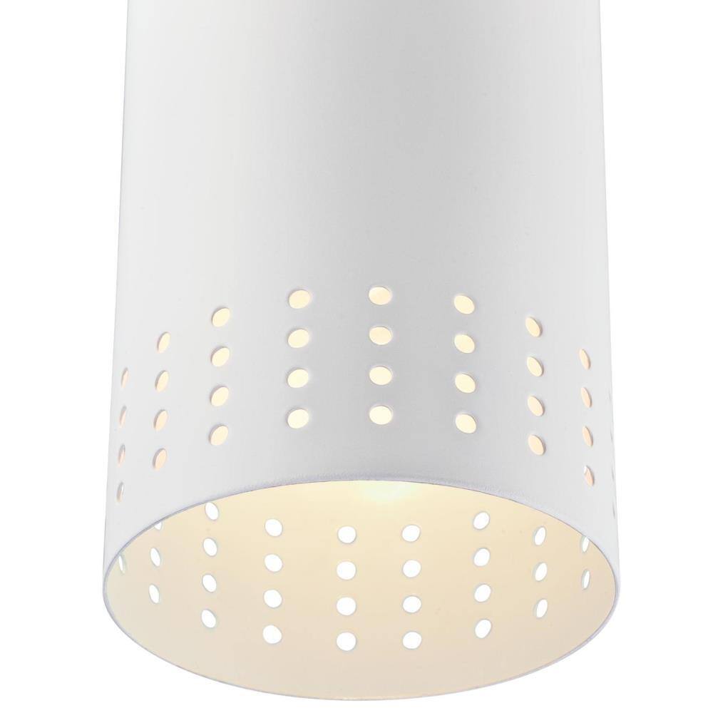 Mini Brushed Nickel and White Glass Pendant Light