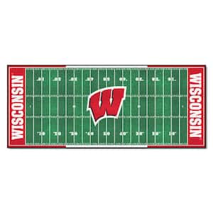 University of Wisconsin 3 ft. x 6 ft. Football Field Runner Rug