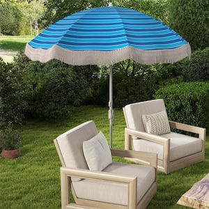 6.5 ft. Steel Market Tilt Patio Umbrella in Navy