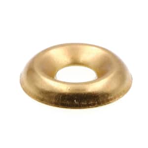 #8 Brass Plated Steel Countersunk Finishing Washers (50-Pack)