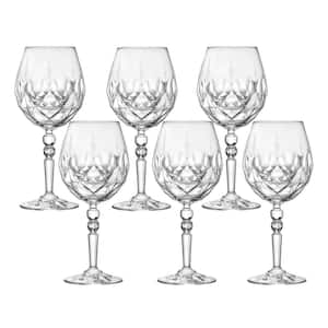 Storied Home 12 oz. Long Stem Wine Glass Set with Smokey Grey Clear Glass  Finish (Set of 6) AH1946SET - The Home Depot