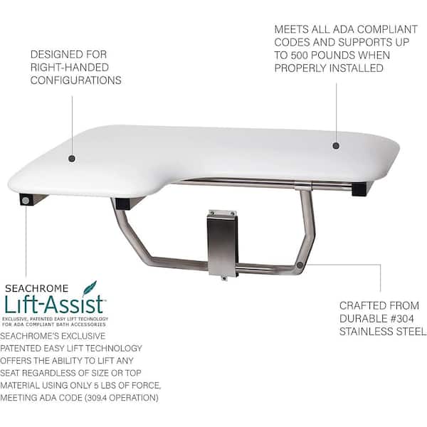 SEACHROME 32 x White Padded Cushion Wall Mount