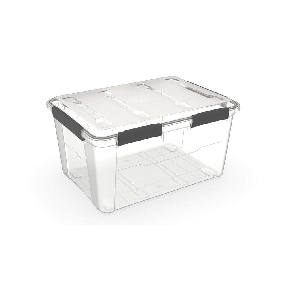 Ezy Storage 75l / 79.3Qt. Weatherproof Storage Box in Clear FBA33609