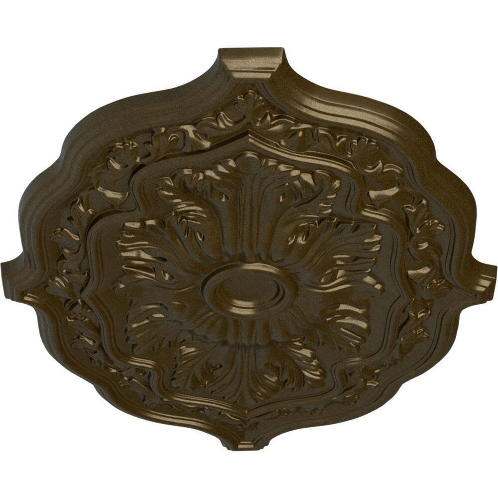 Pesaro Brass 36" x 26" Urethane Ceiling Medallion
