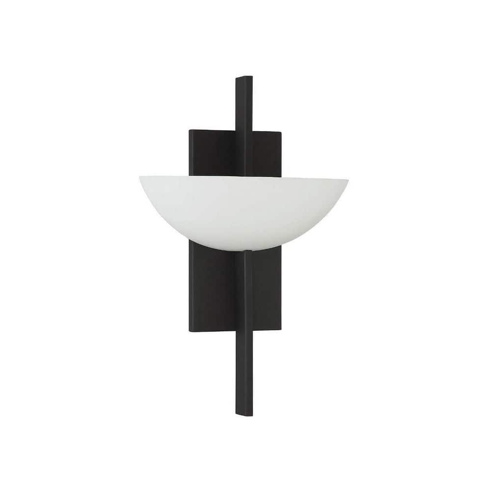 Mid-Century Modern Matte Black Dimmable Wall Sconce