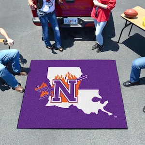 Northwestern State Demons Purple 5 ft. x 6 ft. Tailgater Area Rug