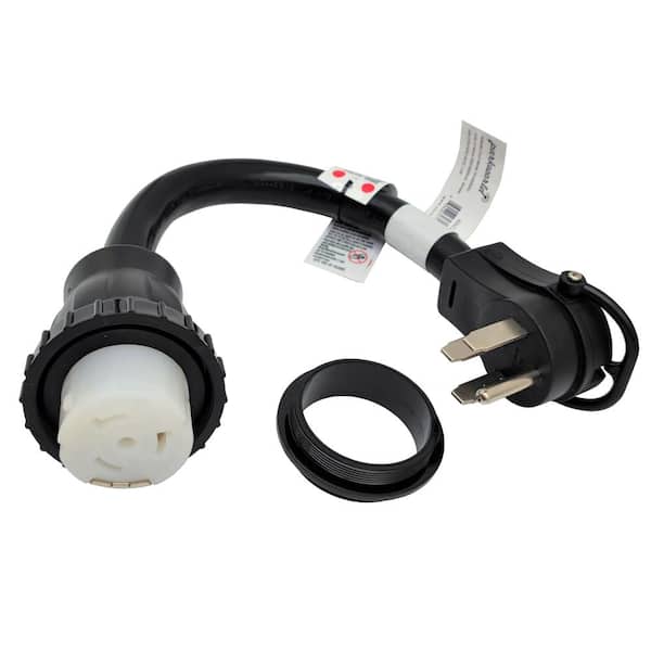 parkworld 1.5 ft. 6/3+8/1 Heavy-Duty 50 Amp 125/250-Volt NEMA 14-50P to Twist Lock SS2-50R RV/Generator/Marine Shore Power Cord