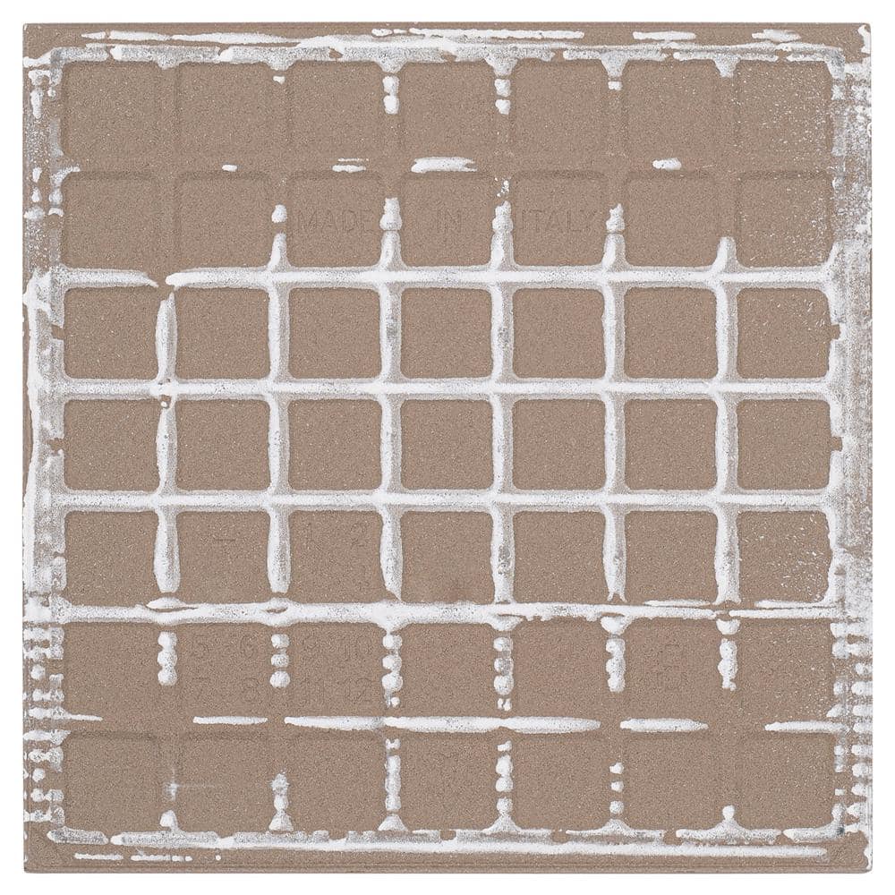 Bliss 8" Gray and White Porcelain Moroccan Wall and Floor Tile
