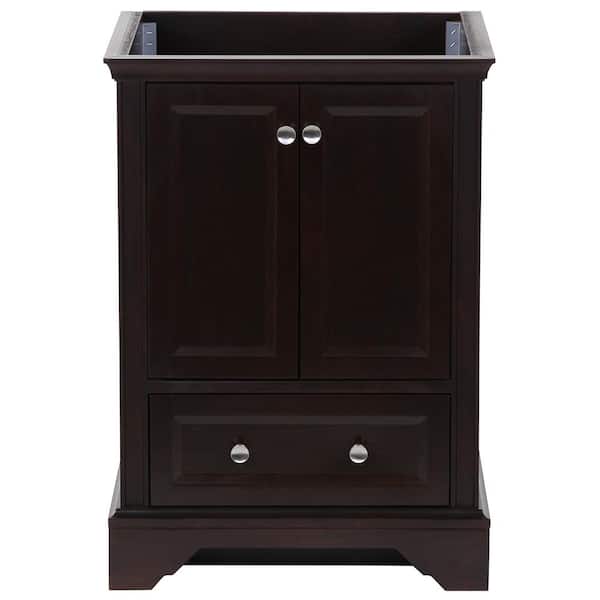 Home Decorators Collection Stratfield 24 in. W x 22 in. D x 34 in. H Bath Vanity Cabinet without Top in Chocolate