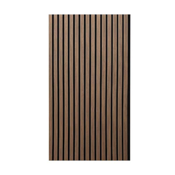 Ejoy 94.5 in. x 24 in x 0.8 in. Acoustic Vinyl Wall Siding with Real Wood Veneer in Senna SiameaColor (Set of 1 piece)