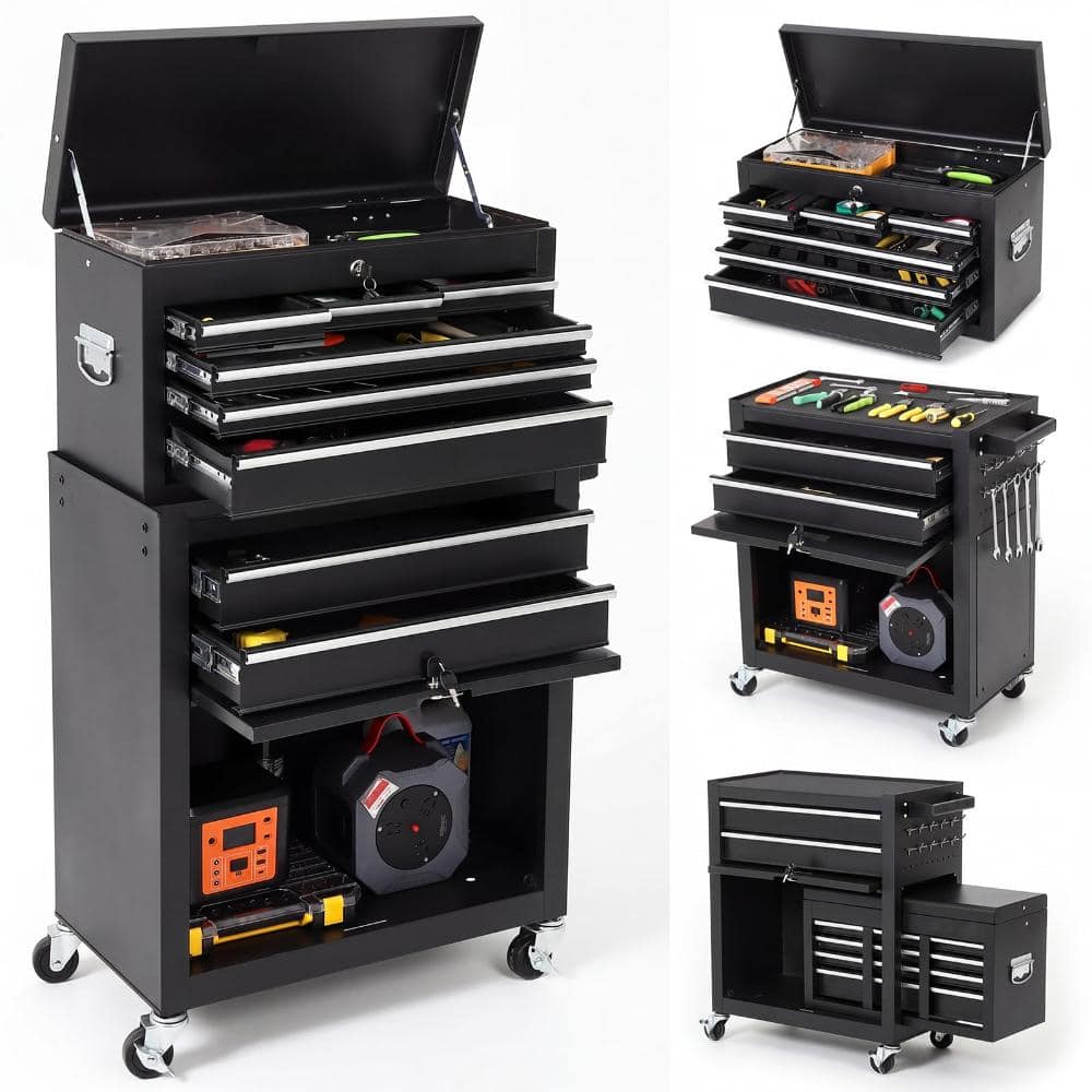 8-Drawer Rolling Tool Chest with Wheels, Portable Tool Storage Cabinet with Sliding Drawers and Protective Liner price history on PriceWatchPro