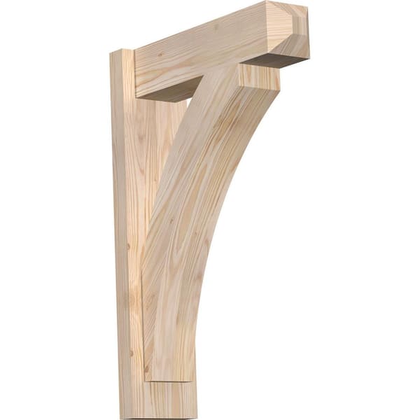 Ekena Millwork 6 in. x 26 in. x 18 in. Douglas Fir Thorton Craftsman Smooth Outlooker