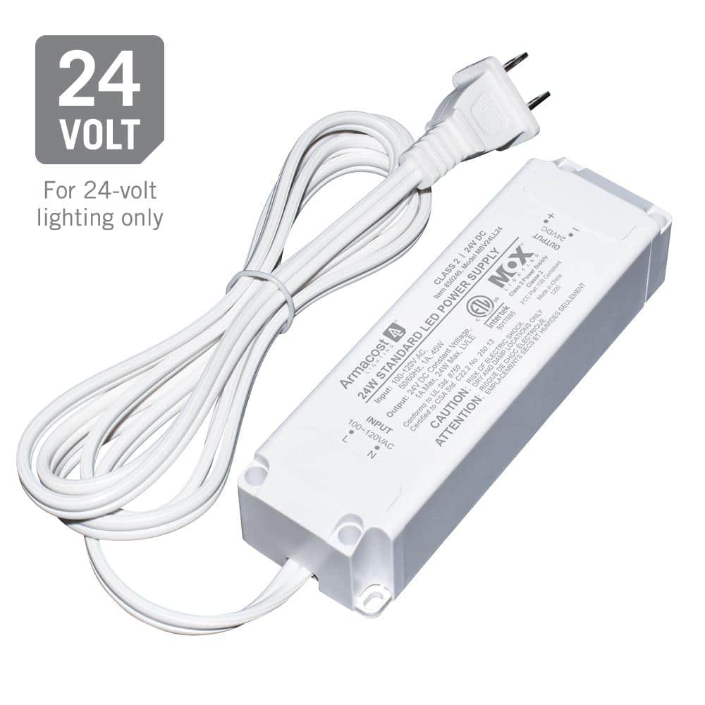 Compact White 24V LED Power Supply Transformer