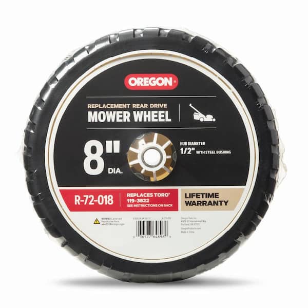 Oregon 8" Rear Wheel for Walk-behind Mowers, Fits Toro 22" RWD Recycler models (R-72-018)