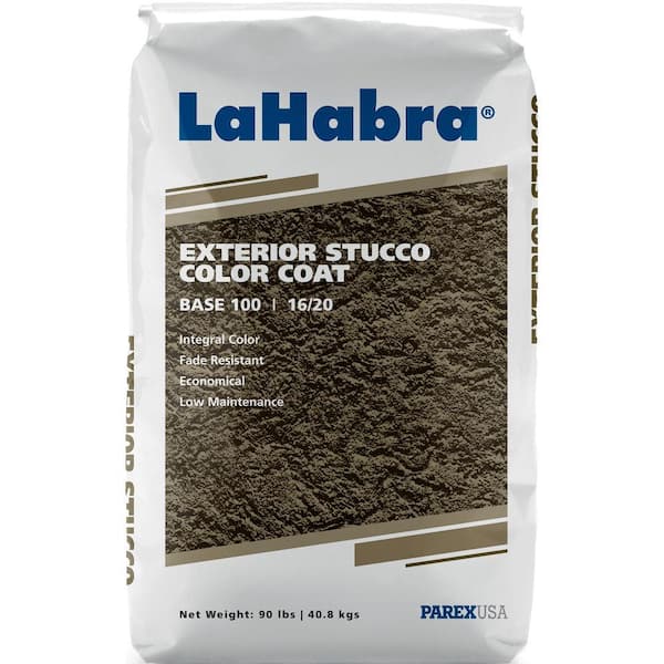 LaHabra Exterior Stucco Color Coat Base 100 90 Lb 16/20 Stucco Mix - Off White 1229