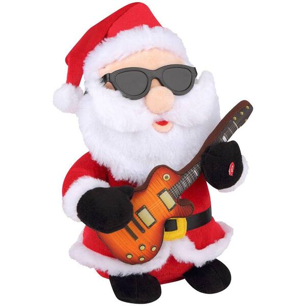 Home Accents Holiday 11.81 in. Jingle Bell Rockers Santa with Guitar